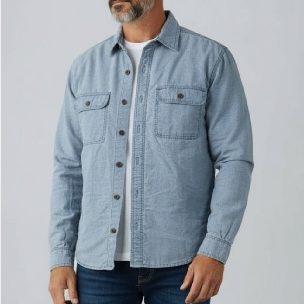 Vintage Timberland Pro Series Denim Fleece Lined Jean Jacket/Shirt